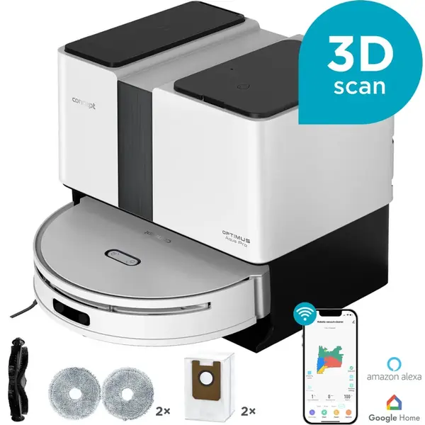 Concept VR4050 2v1 OPTIMUS Aqua Pro Laser 3D - Zánovní - Robotický vysavač s mopem