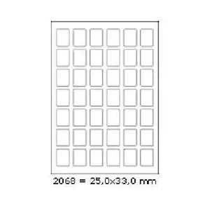 Samolepicí etikety 25 x 33 mm, 42 etiket, A4, 100 listů