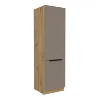 Vysoká potravinová skříňka Aria 60 DK-210 2F Barva korpusu: Dub artisan, Barva dvířek: TA - Sandgrau AFM