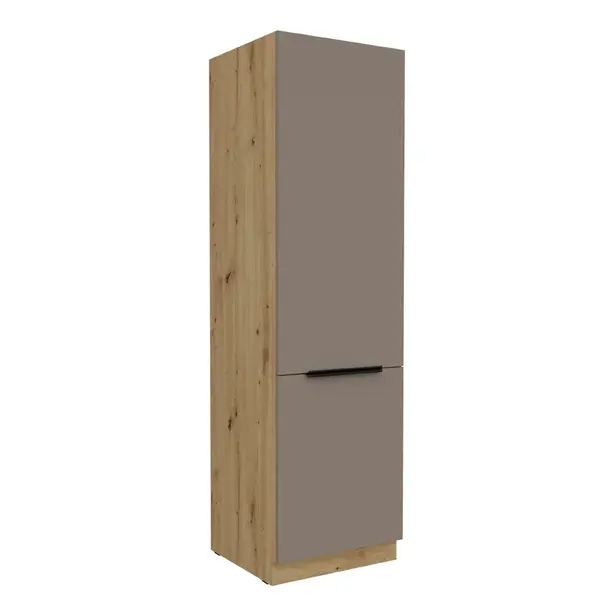 Vysoká potravinová skříňka Aria 60 DK-210 2F Barva korpusu: Dub artisan, Barva dvířek: TA - Sandgrau AFM