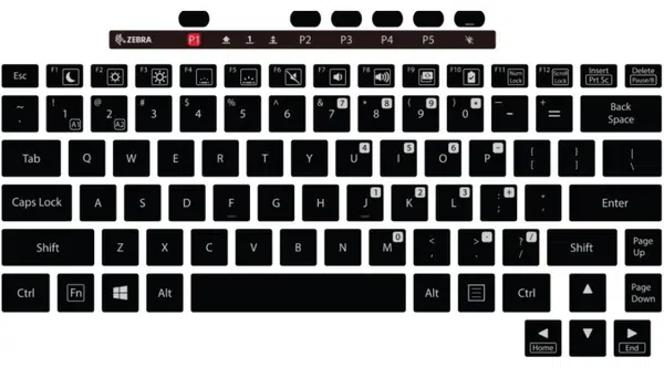 Zebra KYB-ET6X-2IN1-FR1-01 2-in-1 Keyboard, FR