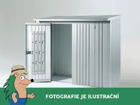 Dveřní set k dřevníku WoodStock 230, šedá metalíza BH37002