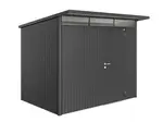 Domek na nářadí AVANTGARDE A5, šedá metalíza, jednokřídlé dveře BH17050