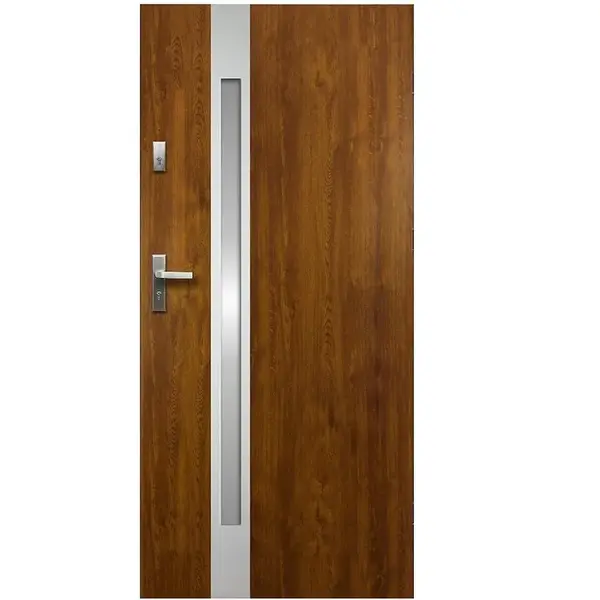 Vchodové dveře Temida SL P55 90L zlatý dub 2070x1000x55 mm