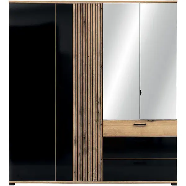 Šatní skříň 4d Aris As11 dub evoke/černá