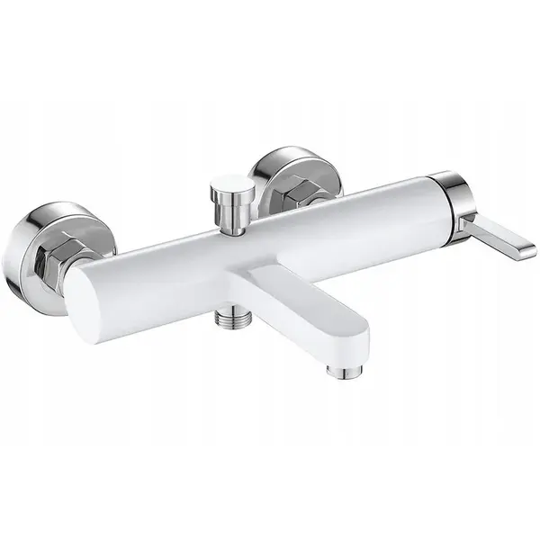 Vanová baterie se sprchovým setem Rea Polo bílá chrom