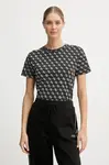 Bavlněné tričko Guess RHOMBUS dámské, černá barva, V5BI14 I3Z14