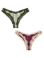 Next Nohavičky  krémová / svetlozelená / tmavozelená / farba lesného ovocia