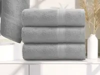 Ručník BIBAZ 50x100 cm, světle šedý, 100% bavlna
