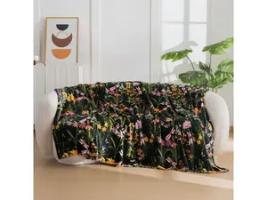 Mikroplyšová deka MYSTIC GARDEN, tmavozelená Rozmer: 200 x 220 cm