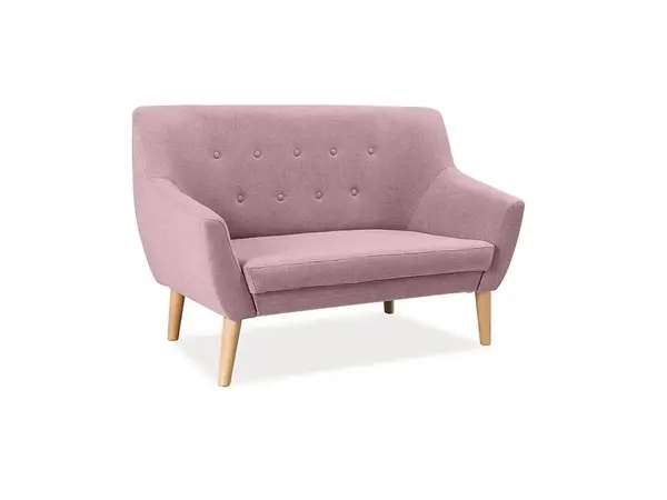 Ružová 2miestna pohovka AMBER