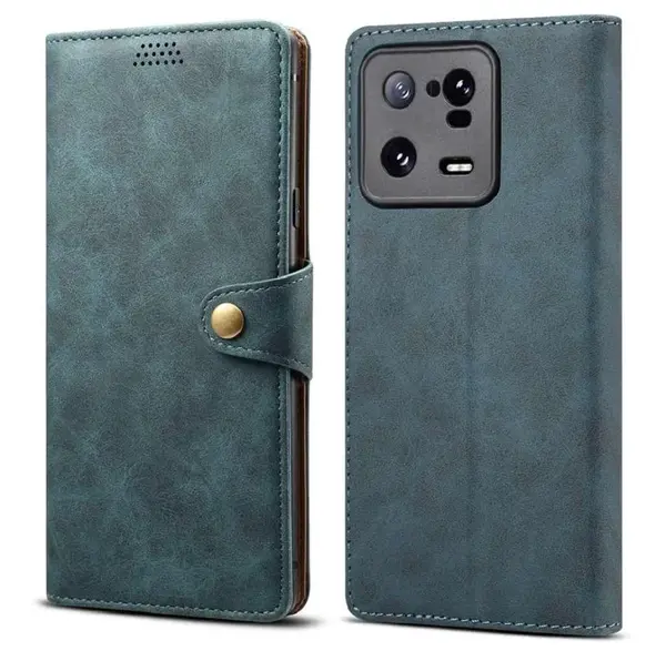 Lenuo Leather flipové pouzdro pro Xiaomi 13 Pro modrá