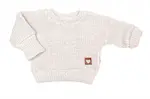 Baby Nellys Rostoucí oversize pletený svetřík pro miminko, sv. béžový, vel. 80/86 vel.  80/86