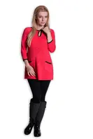 bemaamaa Tunika, šaty 3/4 rukáv - koral