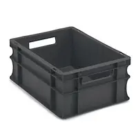 Euro přepravka ekonomická, 400x300x170 mm, 100% recyklovaná,  šedá