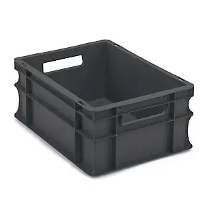 Euro přepravka ekonomická, 400x300x170 mm, 100% recyklovaná,  šedá