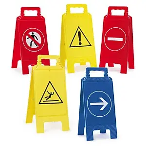 Signalizační stojan "POVINNÝ SMĚR" 27,5 x 60 cm