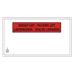 Samolepicí obal na doprovodnou dokumentaci, 230x165mm, PACKING LIST | RAJA
