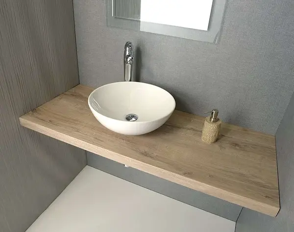 Sapho Avice - Doska pod umývadlo 60x50 cm, dub Rover AV64