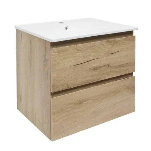 Kúpeľňová skrinka 2 zásuvky s umývadlom SAT B-Way 59x50x45 cm dub matný BWAY260OAKU4BI