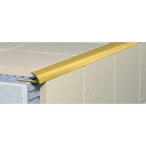 Lišta ukončovací "oblá" Havos lesk, hliník, dĺžka 250 cm, výška hrany 8 mm, ALLO8250