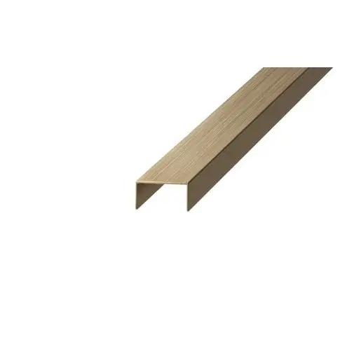 Lišta dekoračná "U" Eviso antique bronze kartáčovaný, nerez PVD, dĺžka 270 cm, šírka 15 mm, EXAN0002