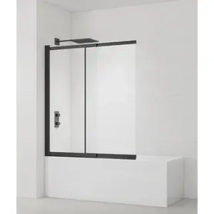 Vaňová zástena SAT Vision 140x120 cm čierna SATVZVI120CT