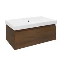 Kúpeľňová skrinka s umývadlom SAT B-Way 80x30x45 cm matný orech BWAY80NUTU1