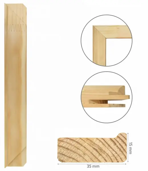 Napínací rám profil 15x35mm – 80cm