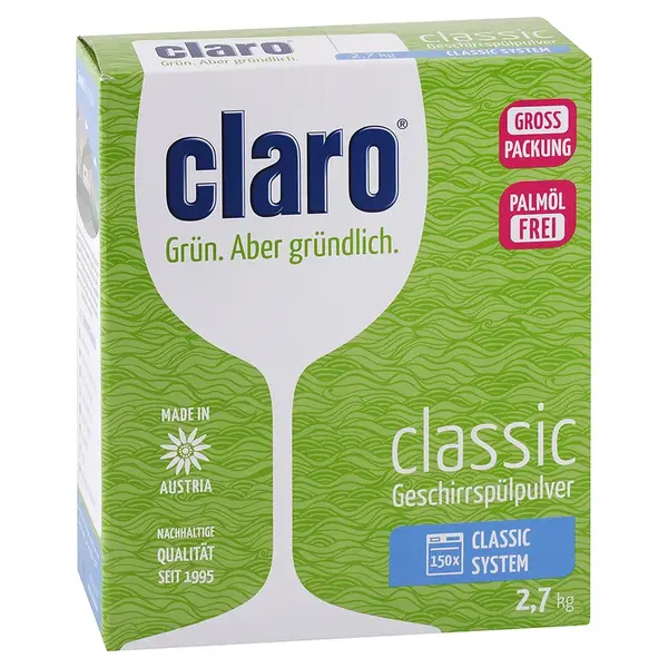 Claro Classic prášek do myčky nádobí 2,7 kg