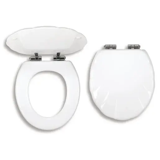 Wc doska Novaservis z dreva v bielej farbe WC/SOFTMUSLELY