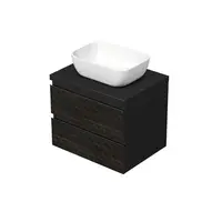 Kúpeľňová skrinka s krycou doskou SAT Cube Way 60x47,5x46 cm hnedá mat CUBE3D46602ZHKD