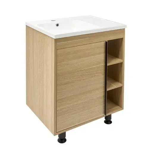 Kúpeľňová skrinka s umývadlom Naturel Lucca 59x70x45 cm dub mat LUCCA60D