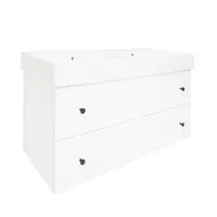 Kúpeľňová skrinka s umývadlom Naturel Forli 120x53x46 cm biela lesk FORLI120BIUSAT