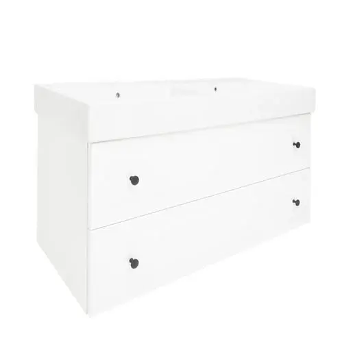 Kúpeľňová skrinka s umývadlom Naturel Forli 120x53x46 cm biela lesk FORLI120BIUSAT