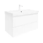 Kúpeľňová skrinka s umývadlom SAT B-Way 99x50x45 cm biela lesk BWAY2100WU1BBI