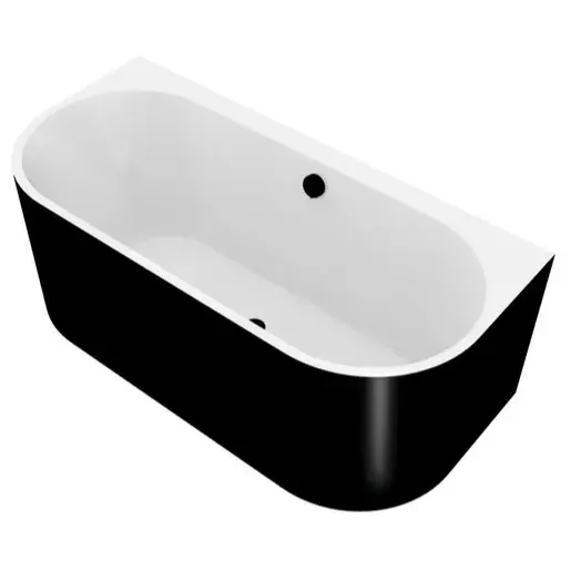 Polysan ASTRA DL MONOLITH obdĺžniková vaňa 160x70 cm akrylát ľavá čiernobiela 33611MDLB