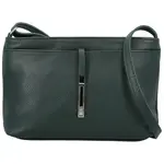 Dámská kožená crossbody kabelka tmavě zelená - Delami Vera Pelle Finni
