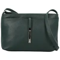 Dámská kožená crossbody kabelka tmavě zelená - Delami Vera Pelle Finni