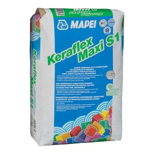 Lepidlo Mapei Keraflex Maxi S1 Low Dust sivá 25 kg C2TE S1 KERAFLEXMAXI