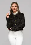 Edoti Women's jacket with wool and sequins OW-BLZB-0101 v1