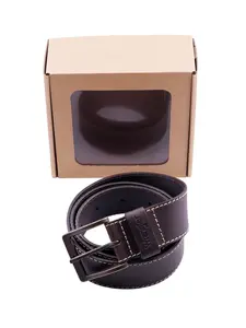 Opasek WRANGLER W0081US85 BROWN BASIC STITCHED BELT Délka: 100 cm