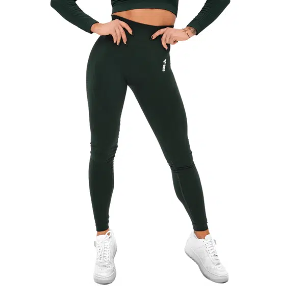 Dámské legíny Boco Wear Bottle Green Cropped zelená XS/S