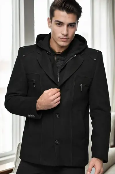K9532 DEWBERRY MEN'S COAT-BLACK