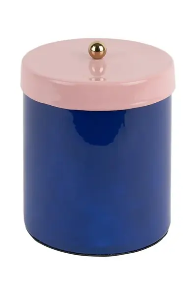 Nádoba s víkem Present Time Double Funky 10 x 12 cm tmavomodrá barva