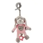 BABY MIX PES Plyšová hračka s klipom, sivá, veľkosť