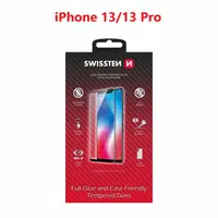 Tvrzené sklo Swissten Full Glue, Color Frame, Case Friendly pro Apple iPhone 13/13 Pro, černá