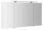 Sapho Riwa - Zrcadlová skříňka s LED osvětlením, 121x70x17 cm, 3 dvířka, lesklá bílá RIW120-0030