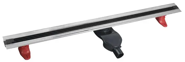 Polysan Slim - Nerezový žlab Spring Black s roštem, délka 120 cm, do prostoru, matná černá SV120B