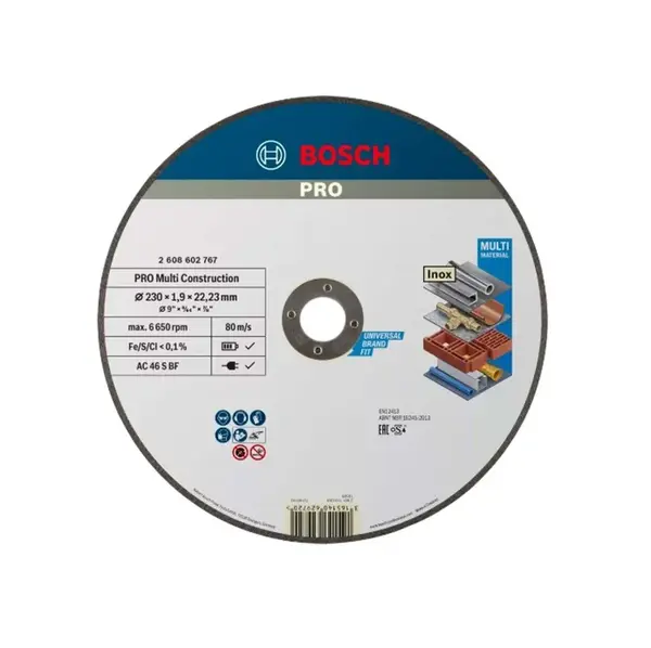 Bosch Příslušenství - Řezný kotouč na stavební materiály 230x22,23 mm 2608602767